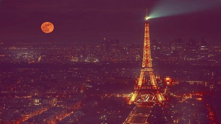 Ночной париж эйфелева башня