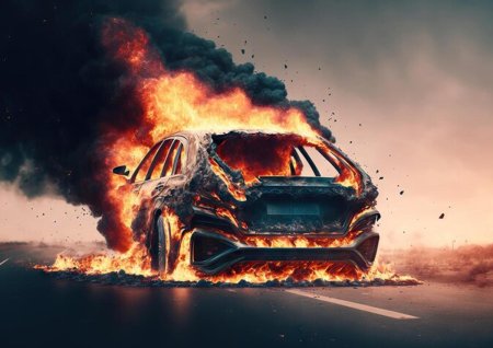 Горящий автомобиль