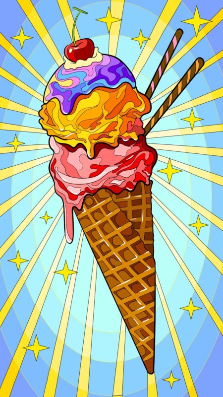 Обои на телефон мороженое вертикальные