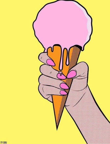 Мороженое поп арт
