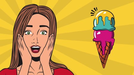 Мороженое поп арт