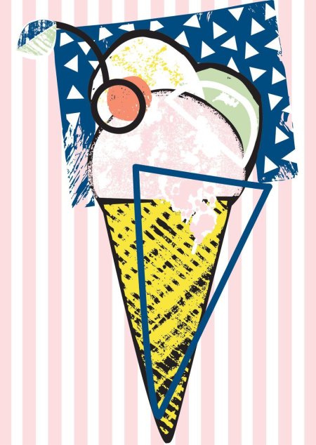 Мороженое поп арт