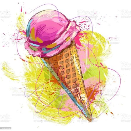 Рисунок мороженое в рожке