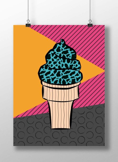 Мороженое рожок рисунок