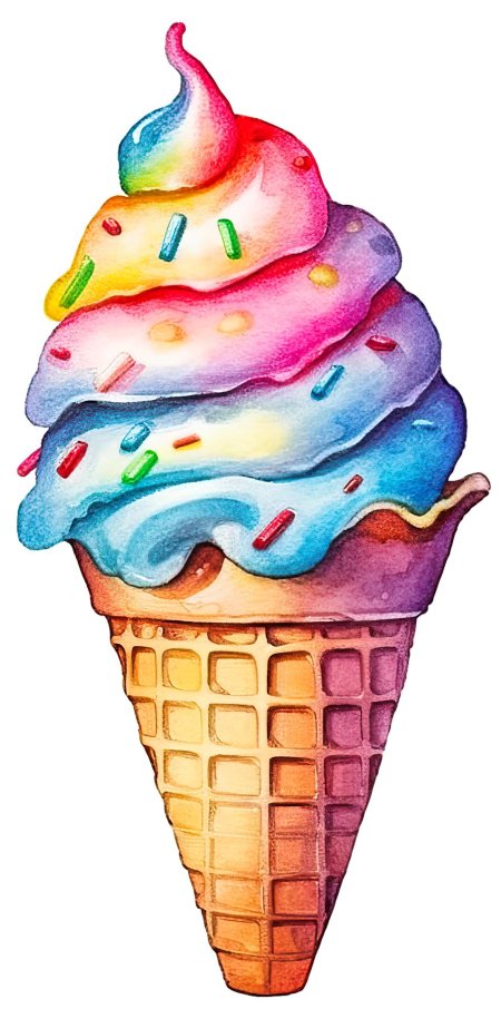 Мороженое на прозрачном фоне