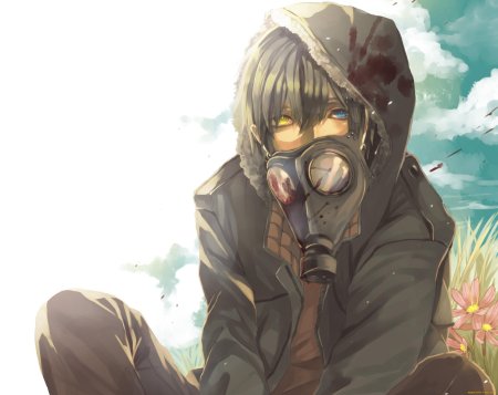 Аниме парень в маске