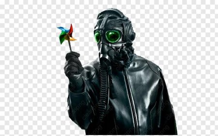 Человек с противогазом