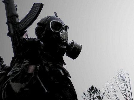 Солдат в противогазе сталкер 2