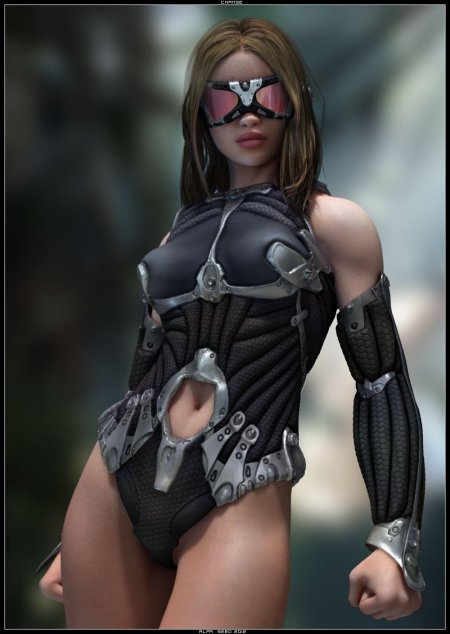 Сексуальная девушка киборг