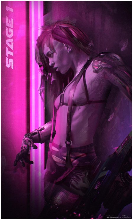 Голые персонажи киберпанк