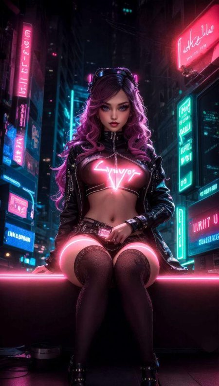 Аниме девушка киберпанк