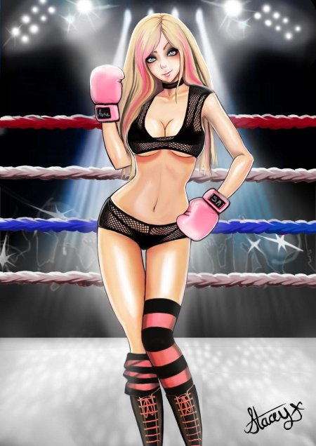 Аниме девушка боксерша