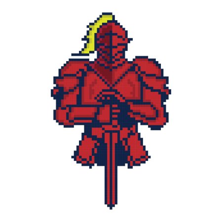 Pixel art knight