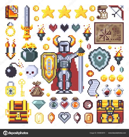 Пиксель рыцарь арт