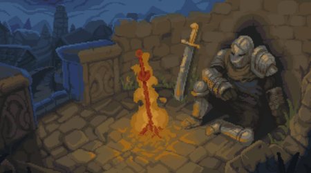 Dark souls bonfire pixel