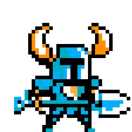 Shovel knight пиксель арт