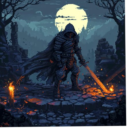 Дарк фэнтези пиксель арт