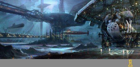 Космос корабль фантастика космопорт