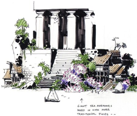 Афинский акрополь рисунок