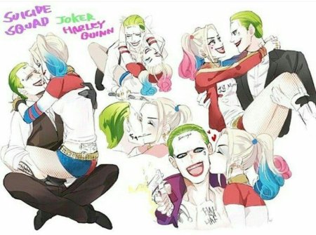 Харли квинн и джокер аниме