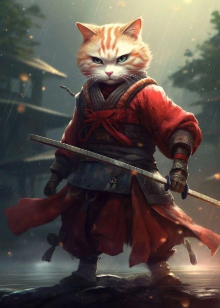 Самурай и кот