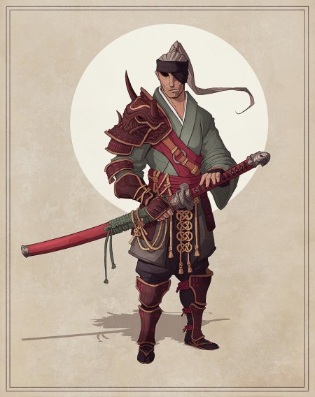 Самурай днд арт