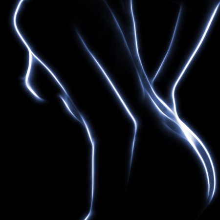 Силуэт голой женщины