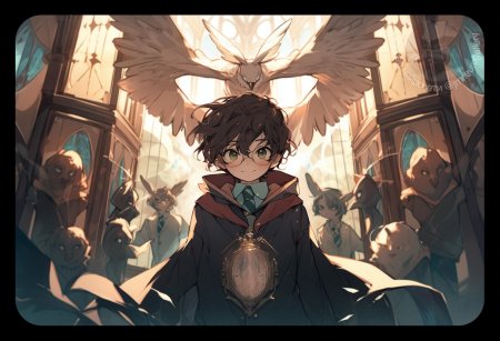 Гарри поттер в стиле аниме