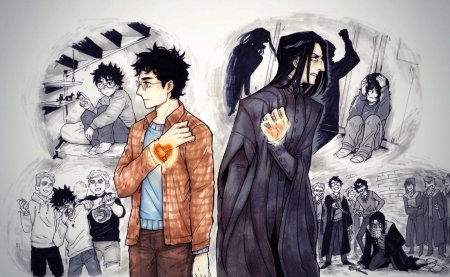 Северус снейп и гарри поттер арт отец