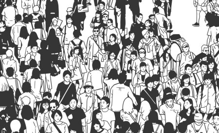 Толпа людей картина