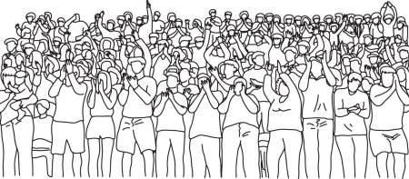 Толпа людей рисунок