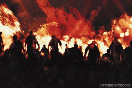 Толпа в огне