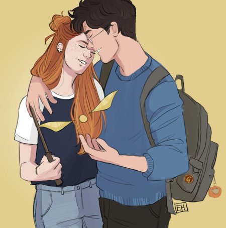 Гарри поттер и джинни уизли арты