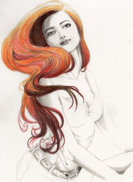 Рыжая девушка