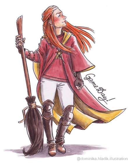 Джинни уизли на метле