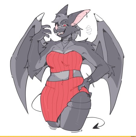 Фурри летучая мышь девушка