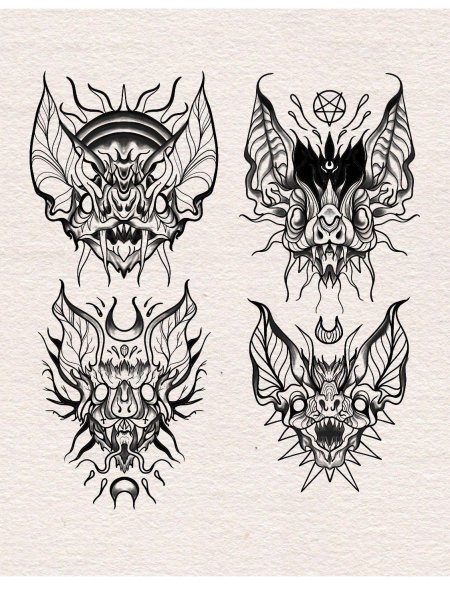 Летучая мышь татуировка