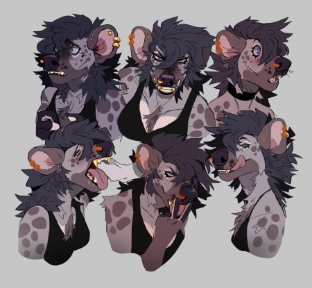 Фурри гиена банзай