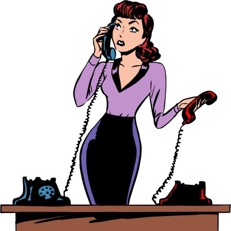 Телефонный разговор иллюстрация