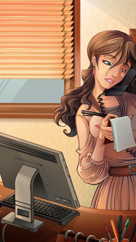 Секретарша иллюстрация