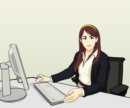 Сотрудник банка иллюстрация