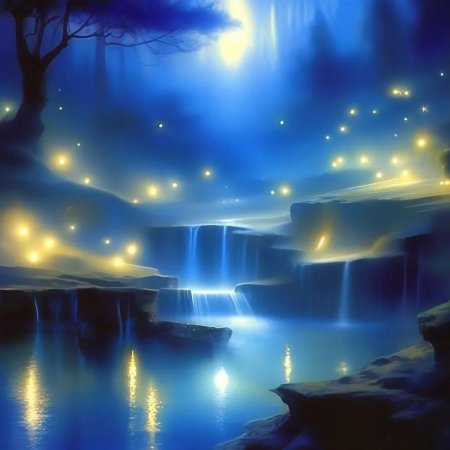 Волшебный ночной пейзаж