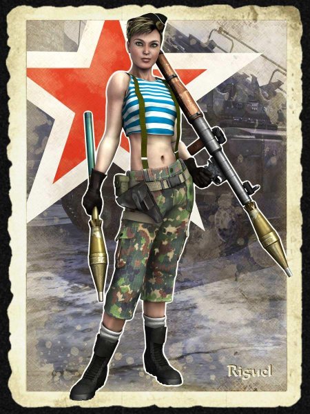 3d военные девушки дизайнера ригуэл (riguel)