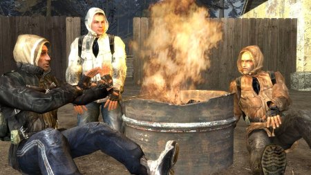 Сталкер бандиты у костра