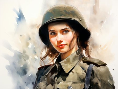 Девушка в военной форме