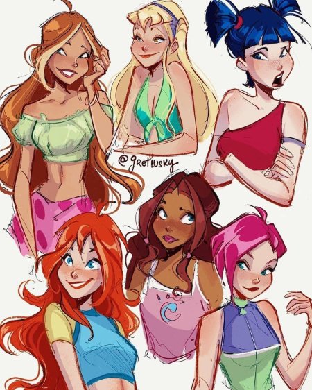 Вся команда феечек винкс