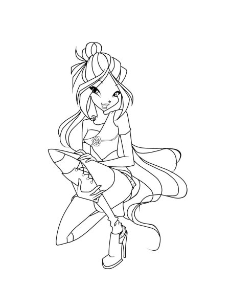 Клуб винкс раскраска флора