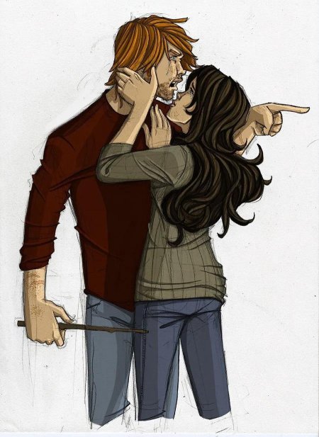 Гарри поттер арт гермиона рон и гарри