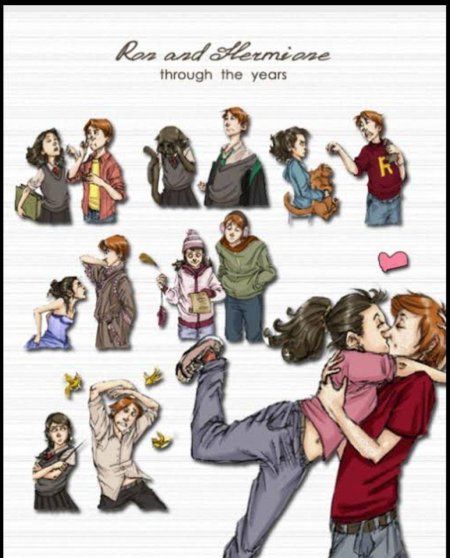 Гермиона грейнджер и гарри поттер и рон