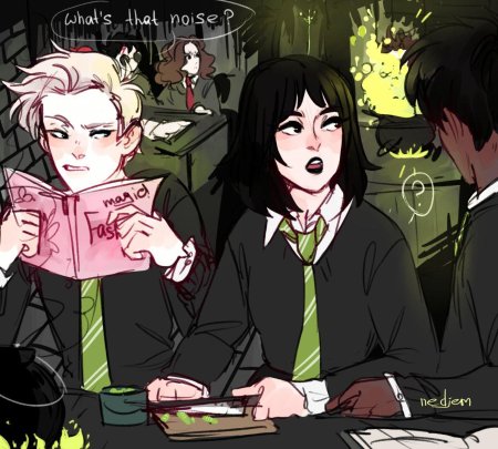 Аниме гарри поттер слизерин пэнси